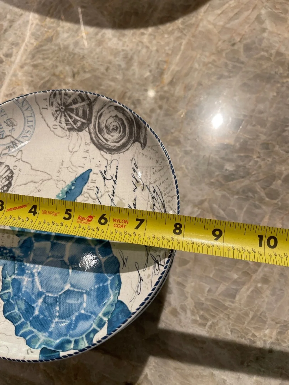 SET OF 8 222 Fifth Under the Sea Pattern Porcelain Plates DISCONTINUED PATTERN